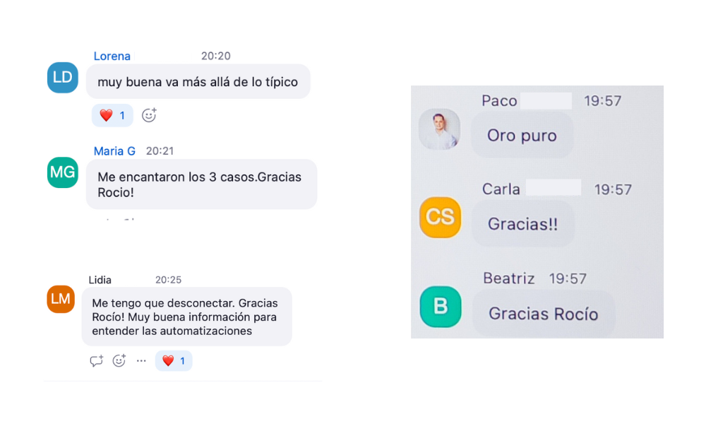 Testimonios y opiniones sobre Rocío Bonachera